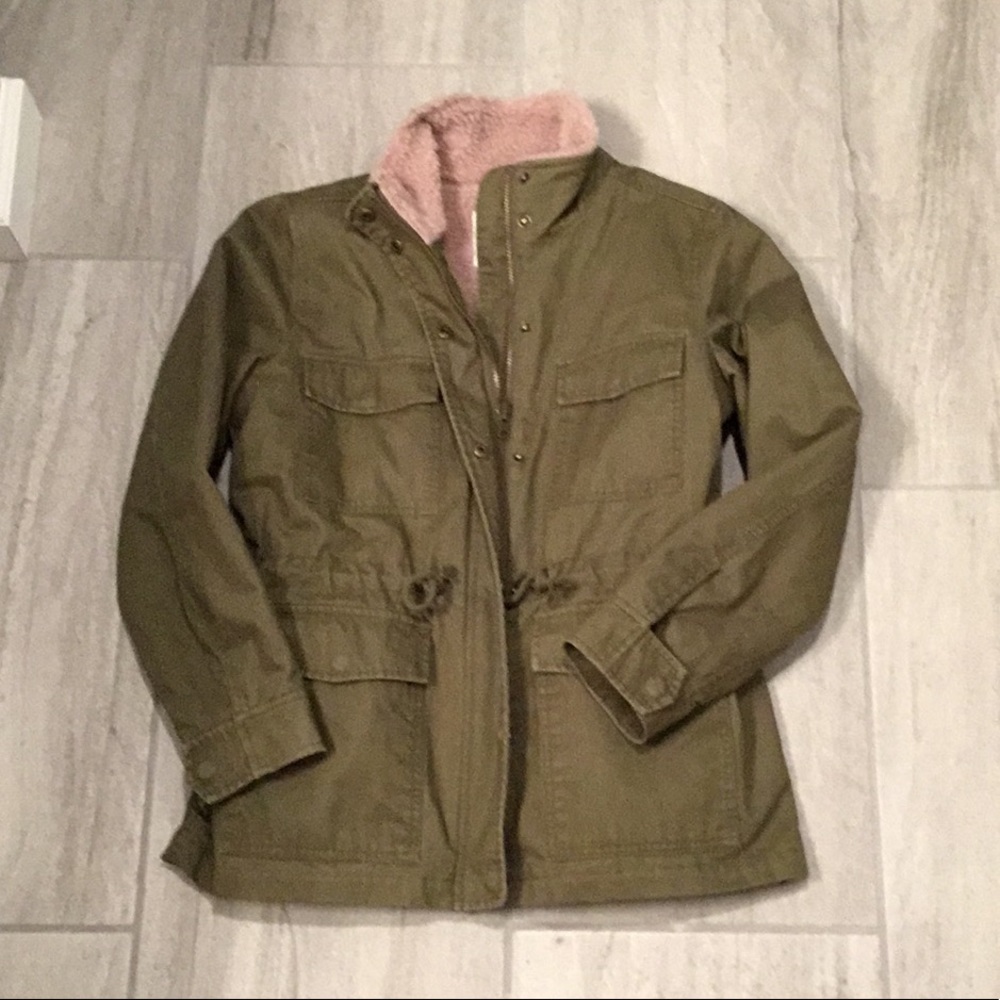 NWT Madewell Sherpa Trim Utility Jacket - Picture 2 of 7